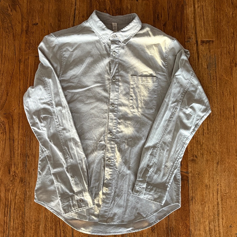 lululemon athletica Light Gray Casual Button-Down Shirt